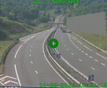 Caméra routière sur l'autoroute A20 à Noailles, en périphérie de Brive-la-Gaillarde. Vue orientée vers Toulouse