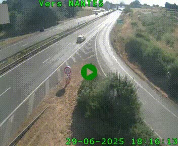 Webcam N147 au nord de Poitiers et à la jonction avec la A10