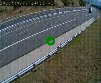 Caméra autoroutière France - A75, Engayresque, entre Millau et Séverac-le-Chateau, en direction de Montpellier