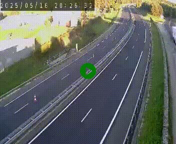 Caméra autoroute A75 à hauteur du col du rocher blanc en direction de Montpellier