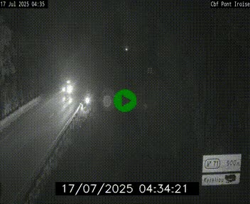 Webcam sur la N165 après le Pont de l'Iroise, à l'entrée de Brest
