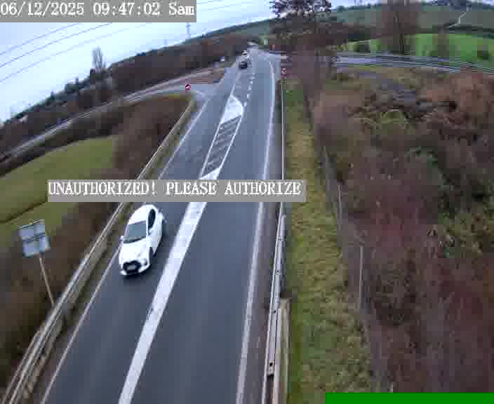 Point de vue trafic déployé sur D181a (France) à Sainte Marie aux Chênes, regardant vers Homecourt, aidant conducteurs et services à anticiper les flux.