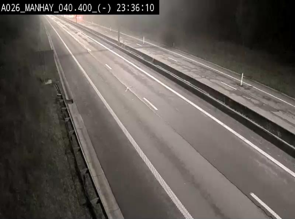 Webcam autoroute A26/E25 à hauteur de Manhay, après la jonction avec la N651 en direction de Liège - BK 40.4