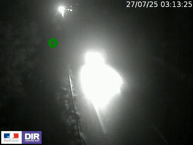 Webcam à Bron sur l'A43 à la jonction avec le boulevard périphérique de Lyon (D383). Vue orientée vers Lyon