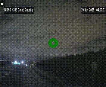 Webcam routière sur N338 à hauteur de Grand-Quevilly en périphérie de Rouen. Vue orientée vers Rouen