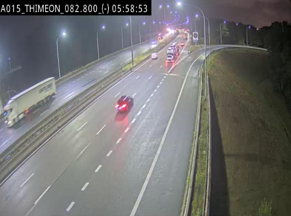 Caméra trafic Belgique - Thiméon - E42, jonction avec A54 (E420) direction La Louvière/Charleroi - BK 82.82