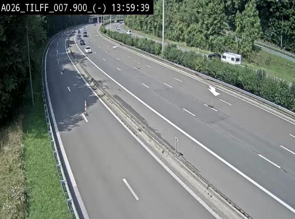 Webcam autoroute A26/E25 à Esneux, en Belgique en direction Luxembourg - BK 7.9