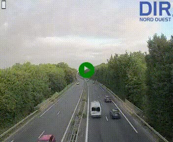 Webcam sur le périphérique de Caen (N814) à l'est de la ville, à Mondeville hauteur de la sortie 2, Presqu'île-Rives de l'Orne, au bout de l'autoroute A13