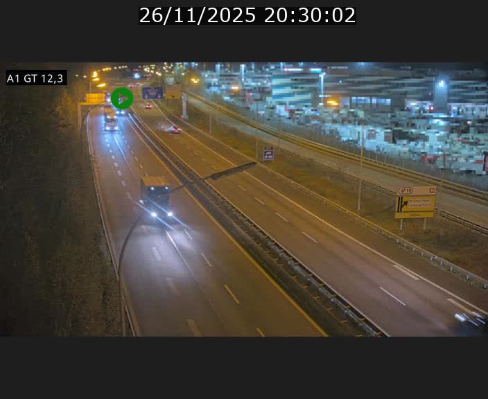 Traffic live webcam Luxembourg Senningerberg - A1 direction Allemagne - BK 12.3
