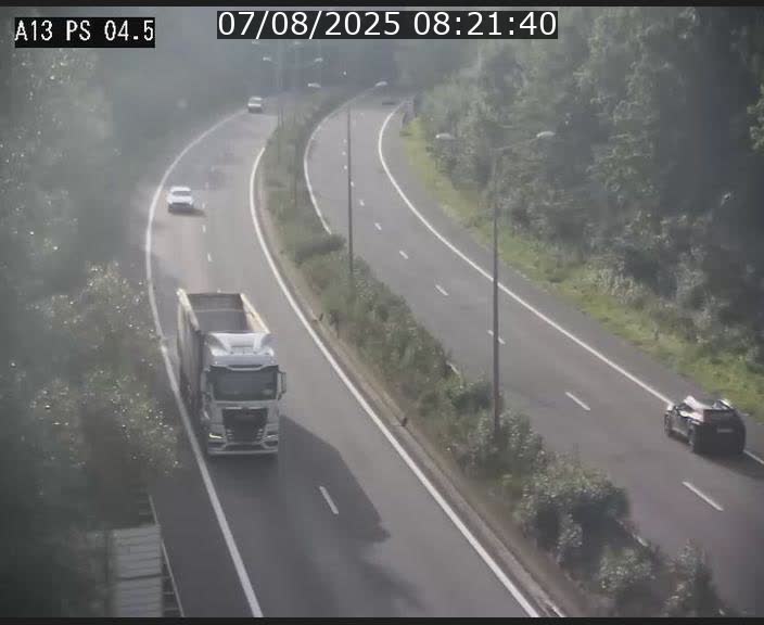 Traffic live webcam Luxembourg Differdange - A13 direction Esch-sur-Alzette - BK 4.5