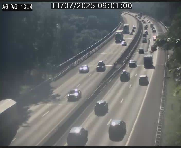 Traffic live webcam Luxembourg Mamer - A6 - BK 10.4 - direction Luxembourg/France/Allemagne
