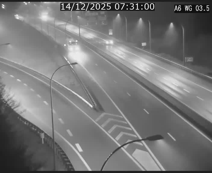 Traffic live webcam Luxembourg - Croix de Cessange - A6 - BK 3.5 - direction France/Allemagne