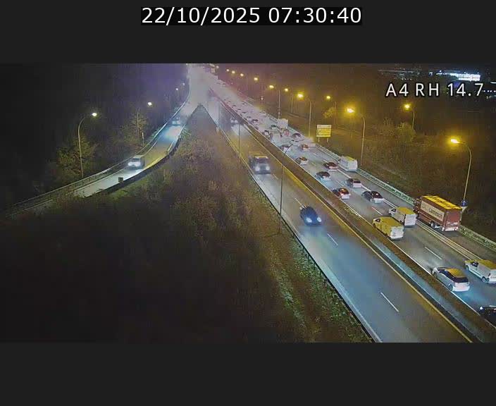 Traffic live webcam Luxembourg Jonction Lankelz - A4 - BK 14.7 - direction Luxembourg