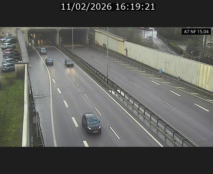 Caméra trafic Luxembourg - A7, Tunnel Mersch, entrée sud, direction Ettelbruck
