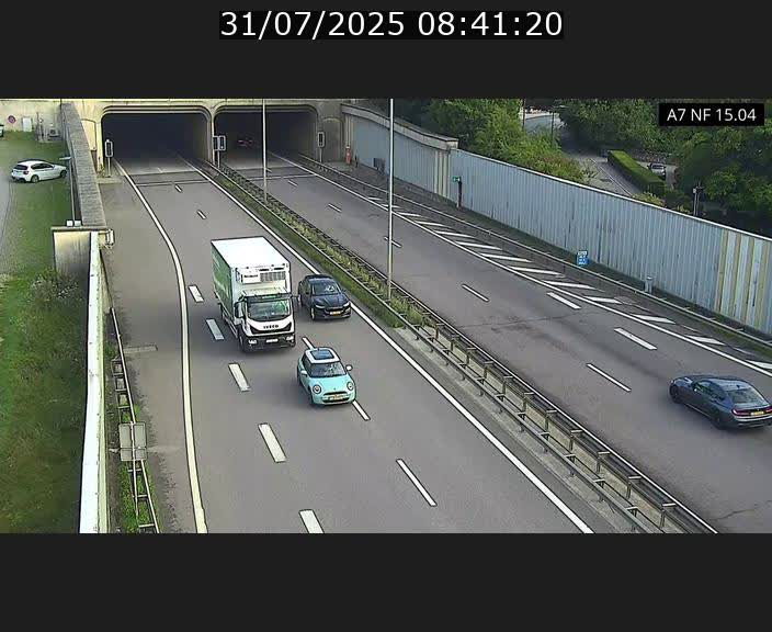 Caméra trafic Luxembourg - A7, Tunnel Mersch, entrée sud, direction Ettelbruck
