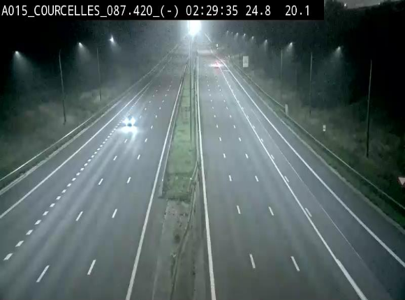 Webcam autoroute Belgique - Viesville - E42 direction Mons - BK 84.35