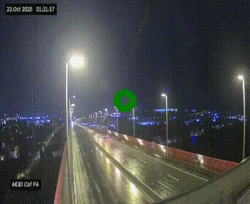 Webcam autoroute sur le périphérique de Bordeaux (A630) au nord de la ville. Caméra située sur le Pont d'Aquitaine.