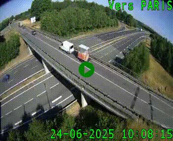 Clone of Caméra routière sur l'autoroute A20 au nord de Limoges, à la jonction avec la N520. Vue orientée vers Paris