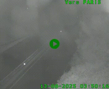 Caméra routière sur l'autoroute A20 au nord de Limoges, à la jonction avec la N520. Vue orientée vers Paris