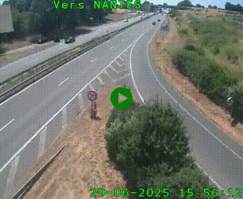 Webcam N147 au nord de Poitiers et à la jonction avec la A10