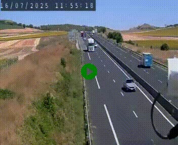 Caméra autoroute A75 à hauteur de Le Crest, en direction de Montpellier