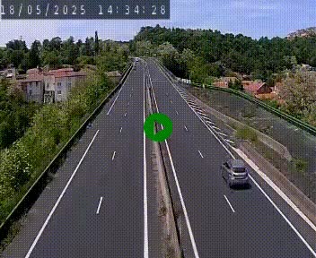 Caméra autoroute A75 à hauteur de Coudes, en direction de Clermont-Ferrand