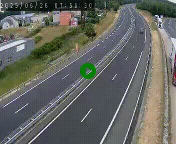 Caméra autoroute A75 à hauteur du col du rocher blanc en direction de Montpellier