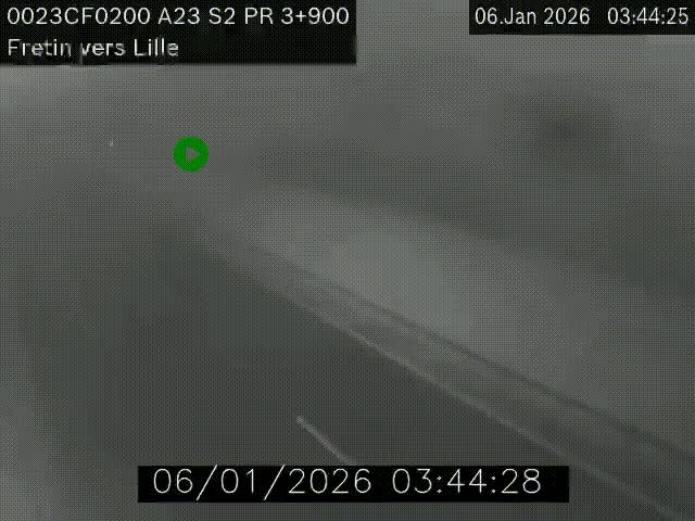 Webcam autoroute A23 à hauteur de Fretin. Vue orientée vers Lille