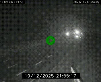 Webcam sur la N165 à hauteur de Savenay, au nord-ouest de Nantes en direction de la Bretagne