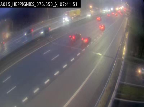 Webcam autoroute Belgique - Heppignies - E42 direction Namur - BK 76.4