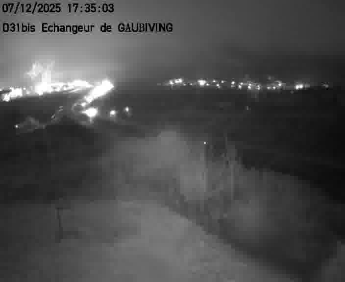 Dispositif d’observation sur D31bis (France) à Gaubiving, en direction de Sarreguemines, offrant une visualisation fiable des conditions de circulation.