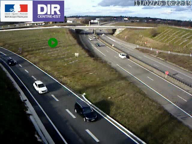 Webcam sur le contournement de Valence, sur la Nationale 7, caméra orientée vers Lyon