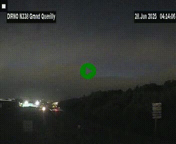 Webcam routière sur N338 à hauteur de Grand-Quevilly en périphérie de Rouen. Vue orientée vers Rouen