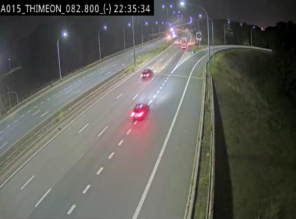 Caméra trafic Belgique - Thiméon - E42, jonction avec A54 (E420) direction La Louvière/Charleroi - BK 82.82