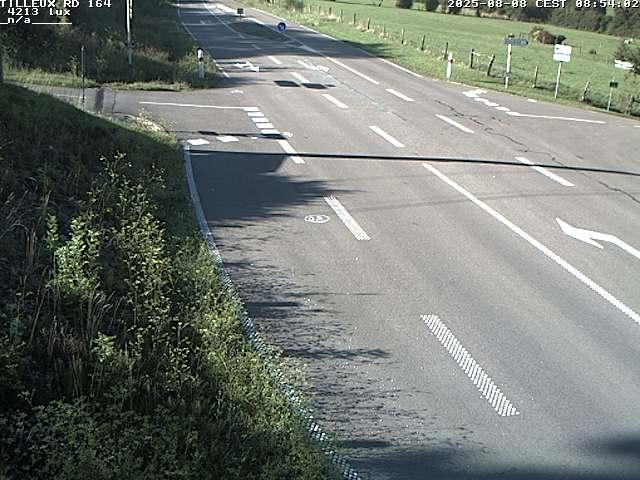 Webcam sur la RD164 à Tilleux. Vue orientée vers Neufchâteau