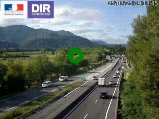Caméra trafic à Meylan sur la Rocade-Sud de Grenoble en direction d'Aix-en-Provence