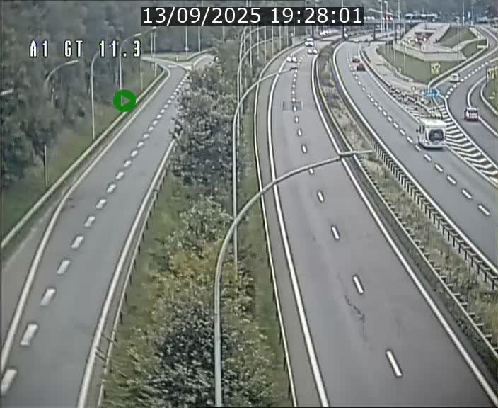 Traffic live webcam Luxembourg Senningerberg - A1 direction Allemagne - BK 11.3