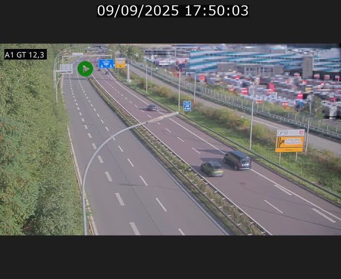 Traffic live webcam Luxembourg Senningerberg - A1 direction Allemagne - BK 12.3