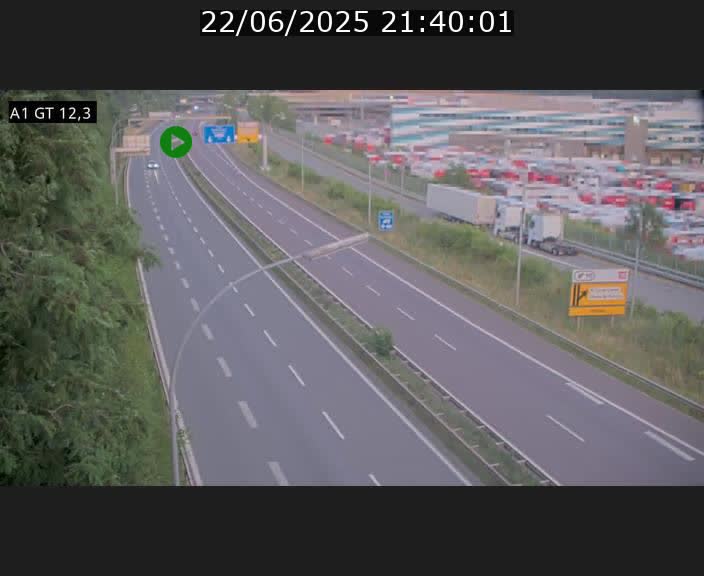Traffic live webcam Luxembourg Senningerberg - A1 direction Allemagne - BK 12.3
