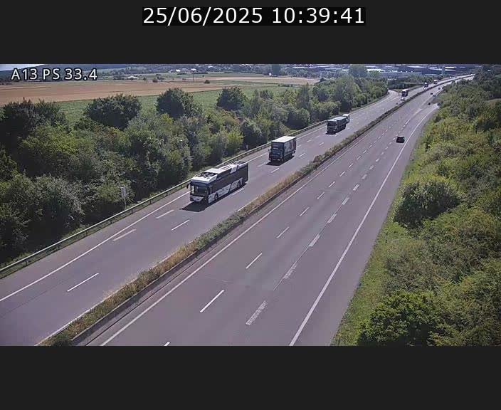 Webcam trafic sur A13 à hauteur de Mondorf-les-Bains en direction d'Altwies