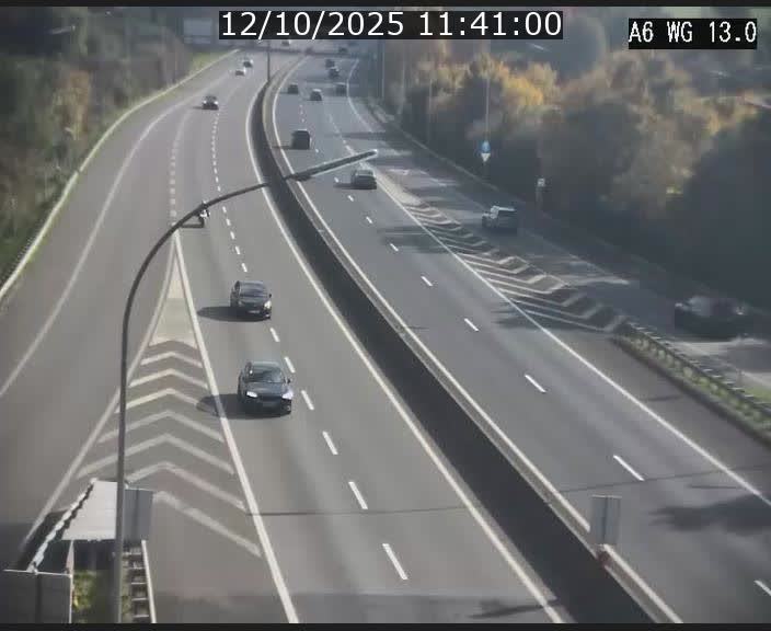 Traffic live webcam Luxembourg Mamer - A6 - BK 13 - direction Luxembourg/France/Allemagne