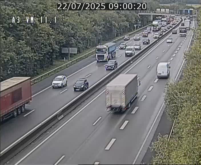 Webcam à la frontière franco-luxembourgeoise, avant la Croix de Bettembourg - BK 11.1 - direction Luxembourg-ville