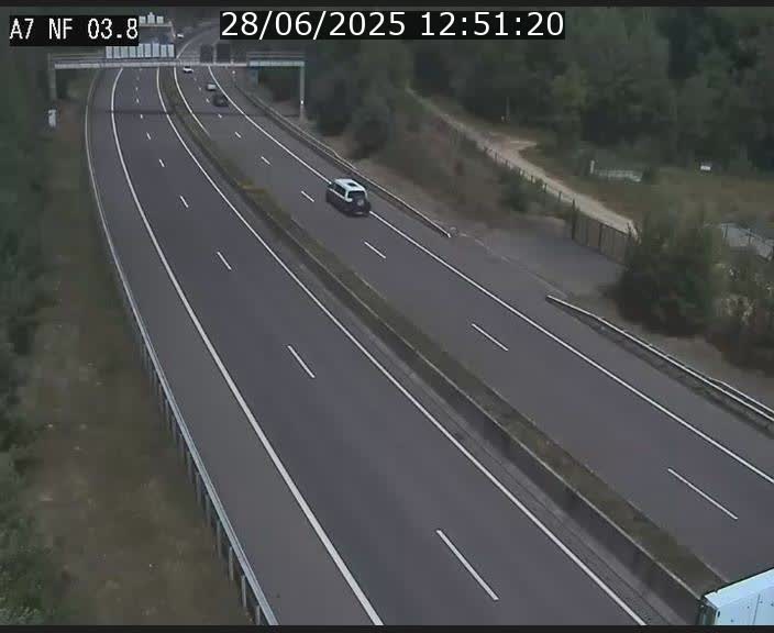 Webcam autoroute A7 au Luxembourg à la sortie du Tunnel Stafelter vers le Nord