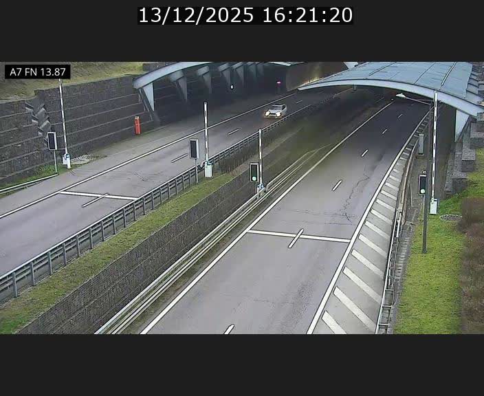 Caméra trafic Luxembourg - A7, Tunnel Gousselerbierg, entrée nord, direction Lorentzweiler
