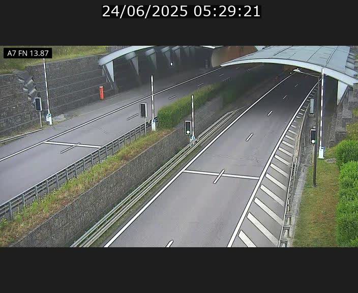 Caméra trafic Luxembourg - A7, Tunnel Gousselerbierg, entrée nord, direction Lorentzweiler