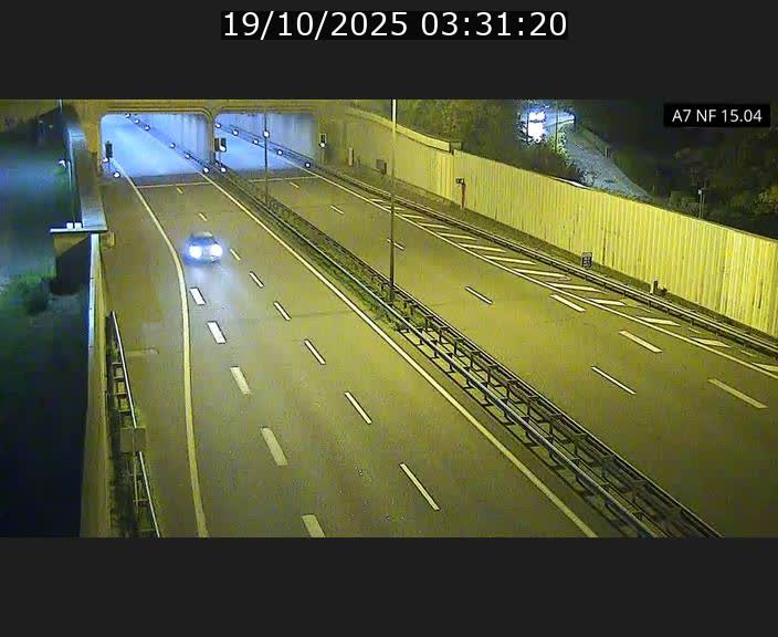Caméra trafic Luxembourg - A7, Tunnel Mersch, entrée sud, direction Ettelbruck