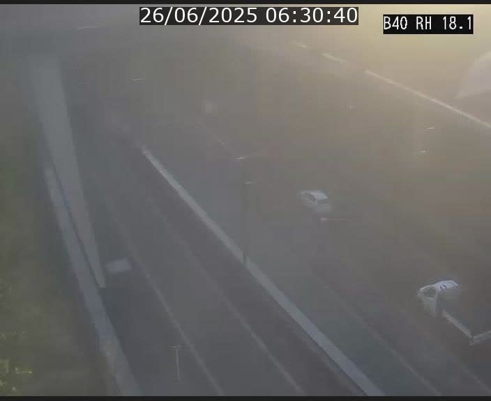 Webcam sur la route de contournement d'Esch-Belval avant le tunnel Central Gate au niveau de la porte de France et du radar fixe