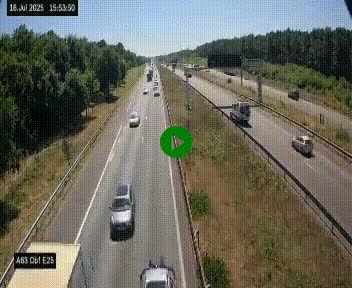 Webcam autoroute A63 en périphérie de Bordeaux au sud-est de la ville, en provenance du bassin d'Arcachon. Vue orientée vers Bordeaux