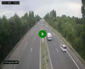 Webcam routière à la fin de la N10, en périphérique ouest d'Angouleme, proche de la jonction avec l'A10