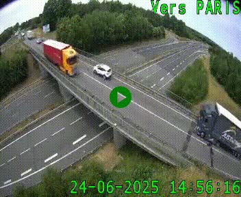 Clone of Caméra routière sur l'autoroute A20 au nord de Limoges, à la jonction avec la N520. Vue orientée vers Paris